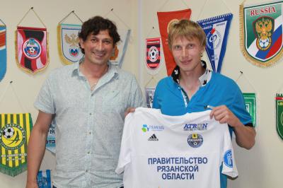 Директор ФК «Рязань» Владислав Авдеев и Никита Жданкин